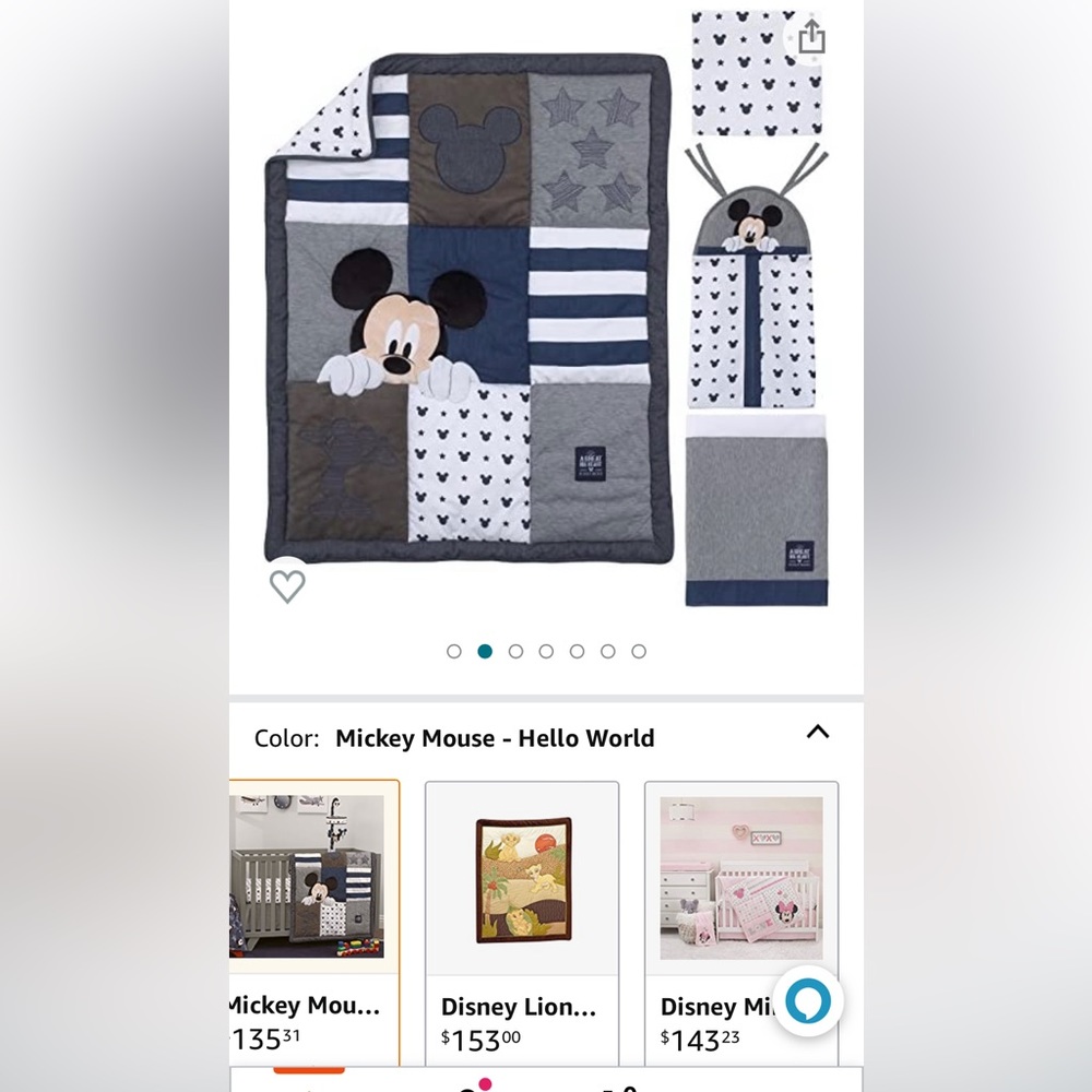 Mickey nursery set